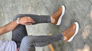  Hnt  002060  Taba İçi Dışı Hakiki Deri Erkek Sneakers 