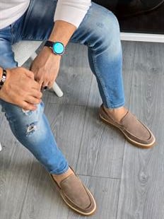 Hnt 0058 LR  Laofer  Kum Beji Deri  Erkek Ayakkabısı