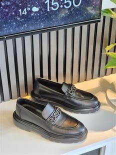 Hnt 05000  Siyah   Loafer  İçi Dışı Hakiki Deri Klasik   Erkek Ayakkabısı