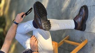 Hnt 4243  Kahverengi Çifteyüz  Extra Eva Taban   İçi Dışı Hakiki Deri Klasik   Erkek Ayakkabısı