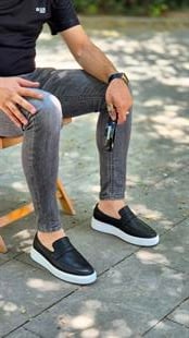 Mrd 002056  Laofer  Siyah  Deri  Erkek Ayakkabısı