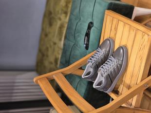 Mrd 00801 Gri Sneakers İçi Dışı Hakiki Deri Erkek Ayakkabısı
