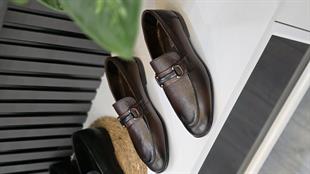 Mrd 101 Tokalı Kahverengi Loafer  İçi Dışı Hakiki Deri Klasik   Erkek Ayakkabısı