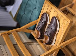 MRD 1119  Kahverengi  Sneakers İçi Dışı Hakiki Deri Erkek Ayakkabısı