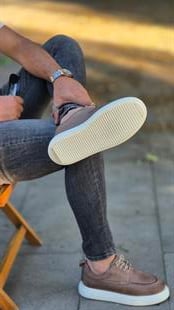 Mrt 1907 Premium  Kum Nubuk   Yuksek Taban Hakiki Deri  Erkek Snekears 