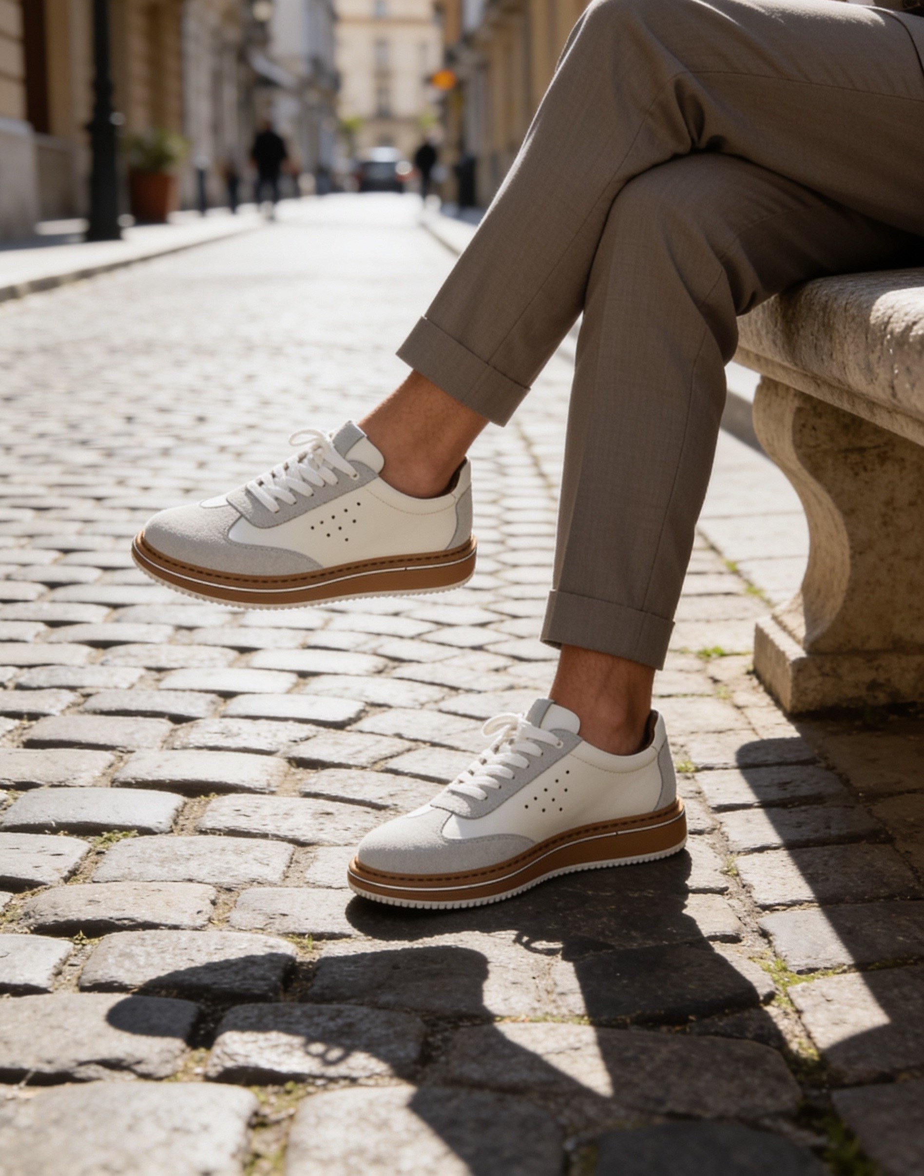 Hnt  1882 Premium Bal Taban  Beyaz   İçi Dışı Hakiki Deri Erkek Sneakers 