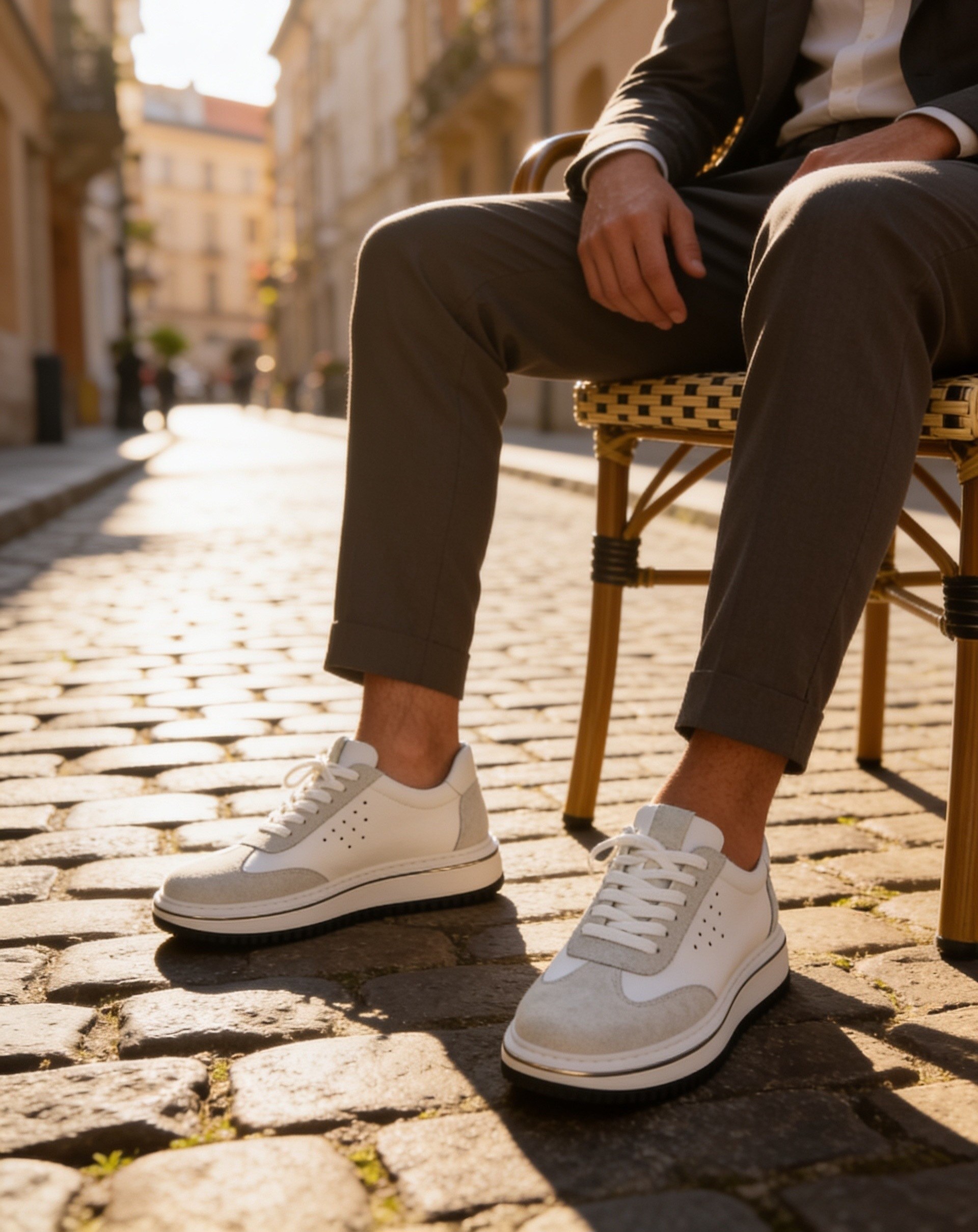 Hnt  1882 Premium Beyaz   İçi Dışı Hakiki Deri Erkek Sneakers 