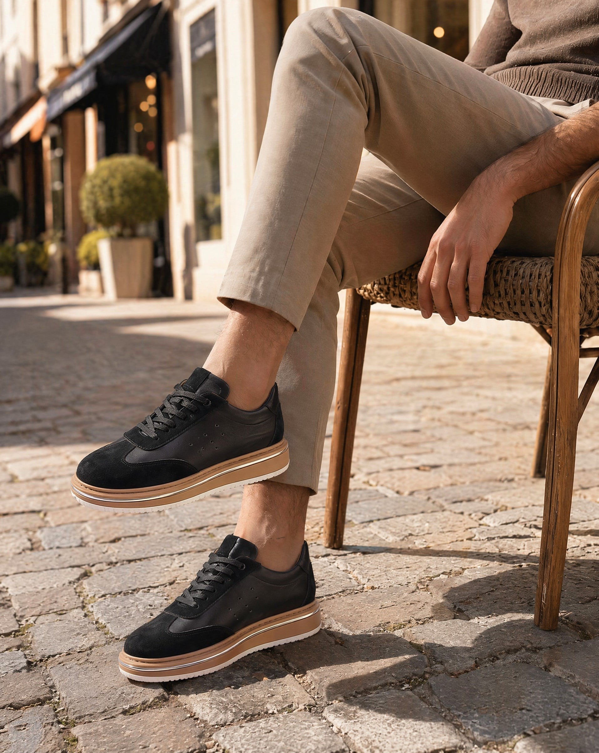  Hnt 1882 Premium Siyah Bal Taban  İçi Dışı Hakiki Deri Erkek Sneakers 