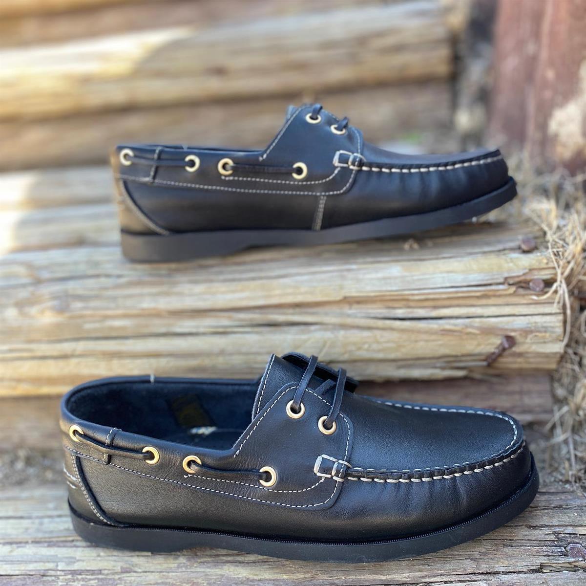 Hnt 005002 Timberland İçi Dışı Hakiki Siyah Deri Erkek Ayakkabısı