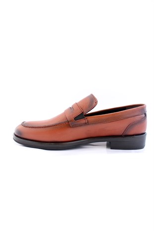 Hnt 002501 Kolej Fiyonk Taba  Klasik Erkek Ayakkabısı
