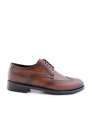 Hnt 00253 Kahverengi Çifteyüz Klasik Erkek Ayakkabısı