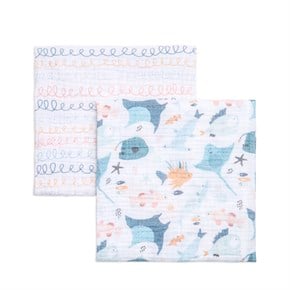 2 pcs Muslin Blanket - Atlantico - 90x90