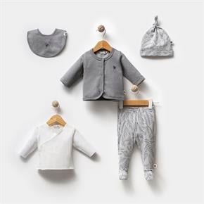 5li Yenidoğan Seti / Little Frog / Gri