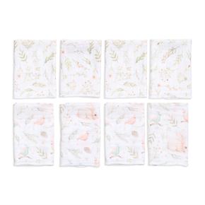 8li Muslin Ağız Bezi - Garden Yeşil - 30 x 30 Cm