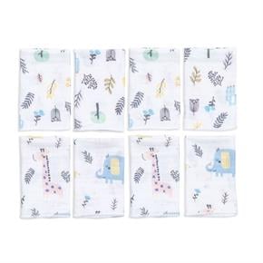 8li Muslin Ağız Bezi - Safari - Yeşil - 30 x 30 Cm