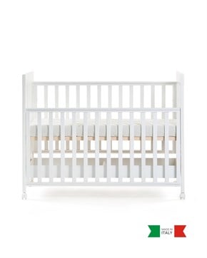 Ahşap Bebek Beşiği İç Yataklı Homi Beyaz 71 x 130 cm