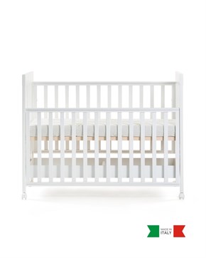 Ahşap Bebek Beşiği İç Yataklı Homi Beyaz 71 x 130 cm
