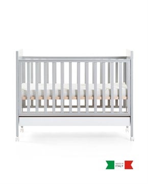 Ahşap Bebek Beşiği İç Yataklı Homi Gri 71 x 130 cm
