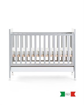 Ahşap Bebek Beşiği İç Yataklı Homi Gri 71 x 130 cm