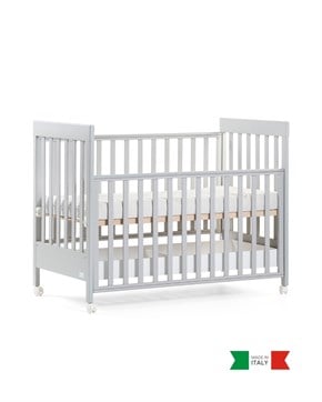 Ahşap Bebek Beşiği İç Yataklı Homi Gri 71 x 130 cm