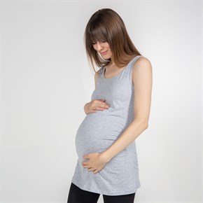 Basic Tank Top - Maternity T-Shirt - Grey