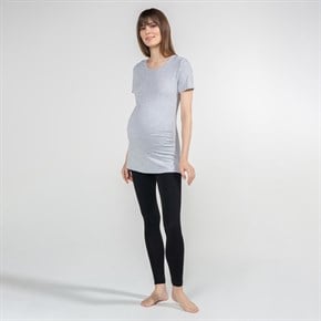 Basic Crew Neck - Maternity T-Shirt - Grey