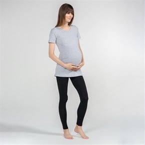 Basic Crew Neck - Maternity T-Shirt - Grey