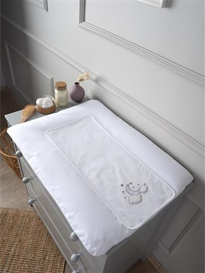 Bebek Altaçma Minderi Kılıflı Luna Chic Beyaz 50 x 70 cm