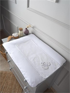 Bebek Altaçma Minderi Kılıflı Luna Chic Beyaz 50 x 70 cm