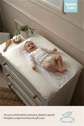 Bebek Altaçma Minderi Kılıflı Luna Elegant Ekru 50 x 70 cm