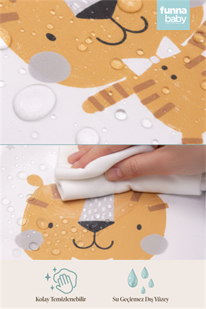 Bebek Altaçma Minderi Klasik Circus Gri 50 x 70 cm