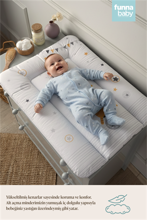 Bebek Altaçma Minderi Klasik Circus Gri 50 x 70 cm