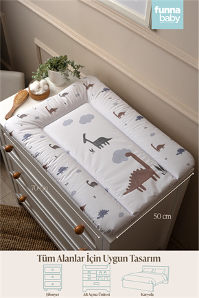 Bebek Altaçma Minderi Klasik Dinosaurus Yeşil 50 x 70 cm