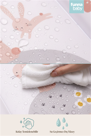 Bebek Altaçma Minderi Klasik Rabbit Pembe 50 x 70 cm