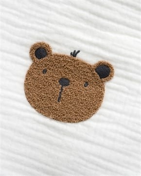 Bebek Altaçma Seti Müslin Teddy Beyaz 40 x 70 cm