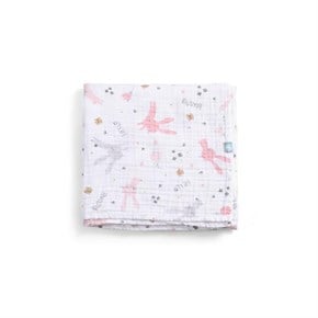 Bebek Battaniyesi Müslin Rabbit Pembe 120 x 120 cm