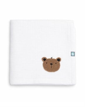 Bebek Battaniyesi Müslin Teddy Beyaz 120 x 120 cm