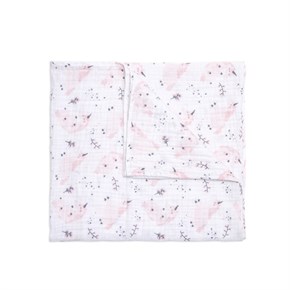 Bebek Battaniyesi Müslin Unicorn Pembe 115 x 115 cm