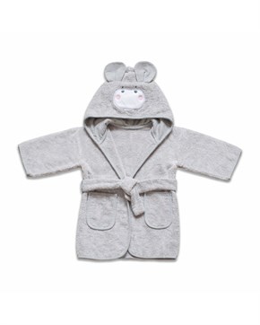 Bebek Bornozu Bath Time Gri 0-2 yaş