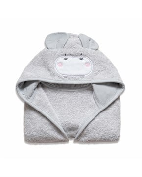 Bebek Bornozu Bath Time Gri 0-2 yaş