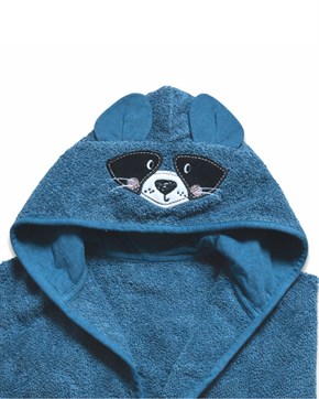 Bebek Bornozu Bath Time Mavi 0-2 yaş