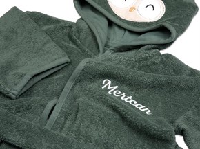 Bebek Bornozu Bath Time Yeşil 0-2 yaş