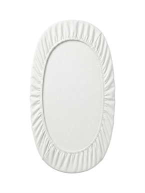 Bebek Hasır Sepet Beşik Lastikli Çarşaf Seti 2li Basic Beyaz 30 x 74 cm