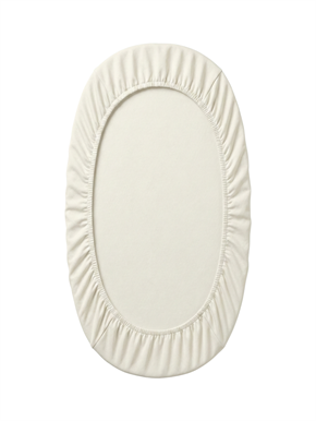 Bebek Hasır Sepet Beşik Lastikli Çarşaf Seti 2li Basic Ekru 30 x 74 cm