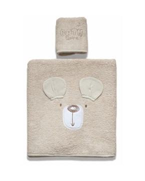 Bebek Havlu Seti 2li Bath Time Bej 70 x 120 cm