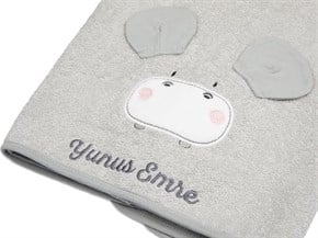 Bebek Havlu Seti 2li Bath Time Gri 70 x 120 cm