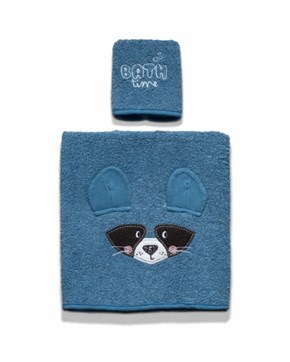 Bebek Havlu Seti 2li Bath Time Mavi 70 x 120 cm