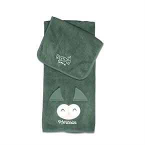Bebek Havlu Seti 2li Bath Time Yeşil 70 x 120 cm