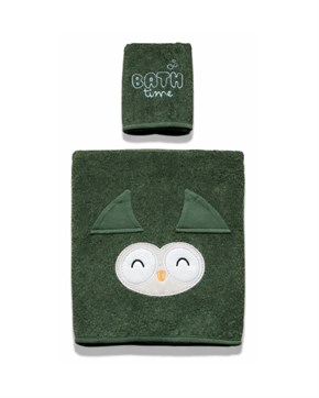Bebek Havlu Seti 2li Bath Time Yeşil 70 x 120 cm