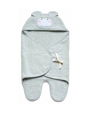 Bebek Kundağı Havlu Bath Time Gri 70 cm